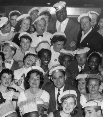 A party aboard the S.S. Flandre in 1959
