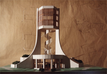 Model for proposed multi-story mausoleum
