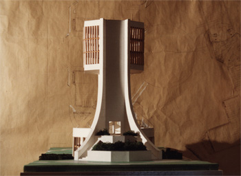 Model for proposed multi-story mausoleum