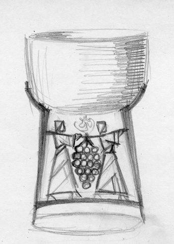 Sketch for an Elijah cup