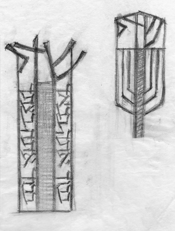 Two mezuzzah sketches