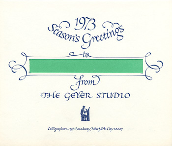 Holiday card for Geyer Studio